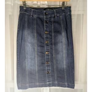 One 5 One Knee-Length Denim Stretch Skirt - Size M